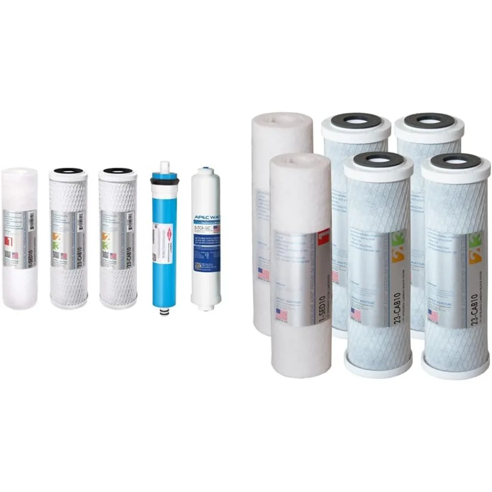 APEC -MAX90 مجموعة كاملة لأنظمة التناضح العكسي (عبوة من قطعتين) -SETX2 سعة مزدوجة مصنوعة في الولايات المتحدة