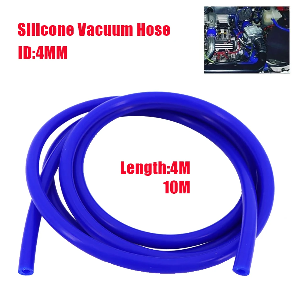 4m/10m Universal Silicone Vacuum Tube Coolant Hose 4mm ID Flexible Tubing for Intercooler Radiator Fuel Oil Pump