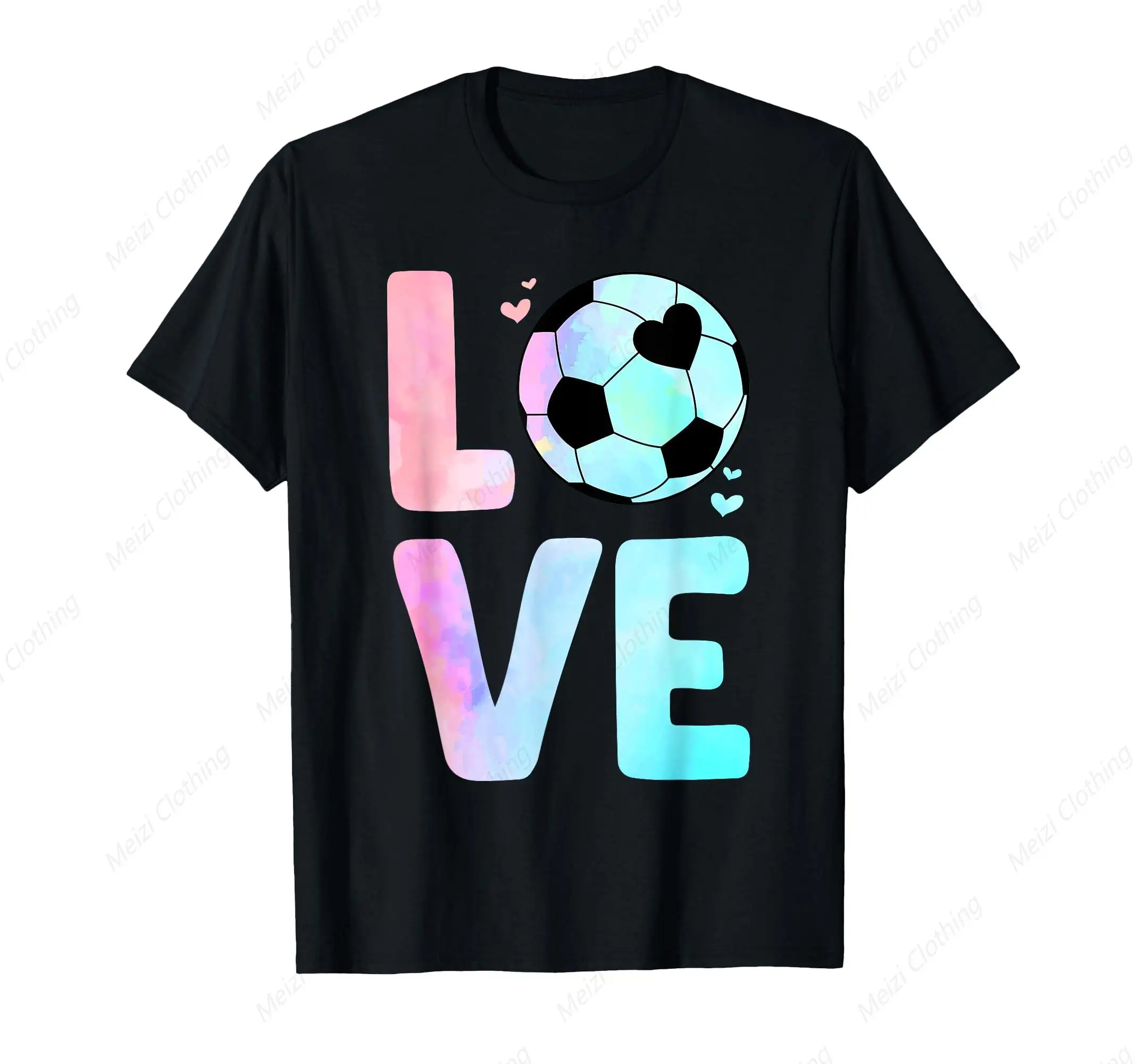 Cool Soccer Art Men's and women's T-shirts fashionable street men's clothing cotton gifts fun short sleeves