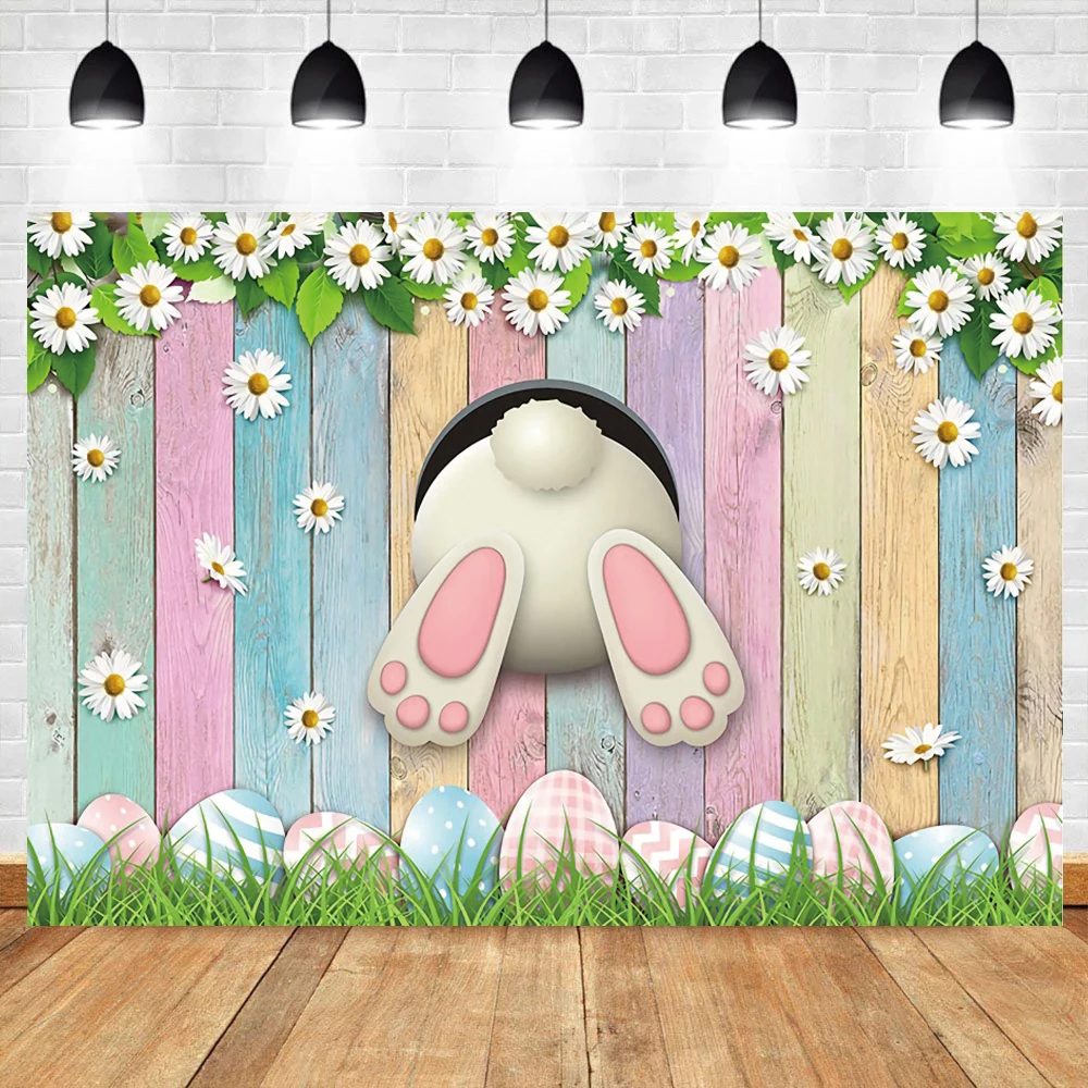 Fond de photographie en bois gris pour festivals de Pâques, lapin, œufs, mur, fleur, convocation, portrait de nouveau-né, décors photo, printemps