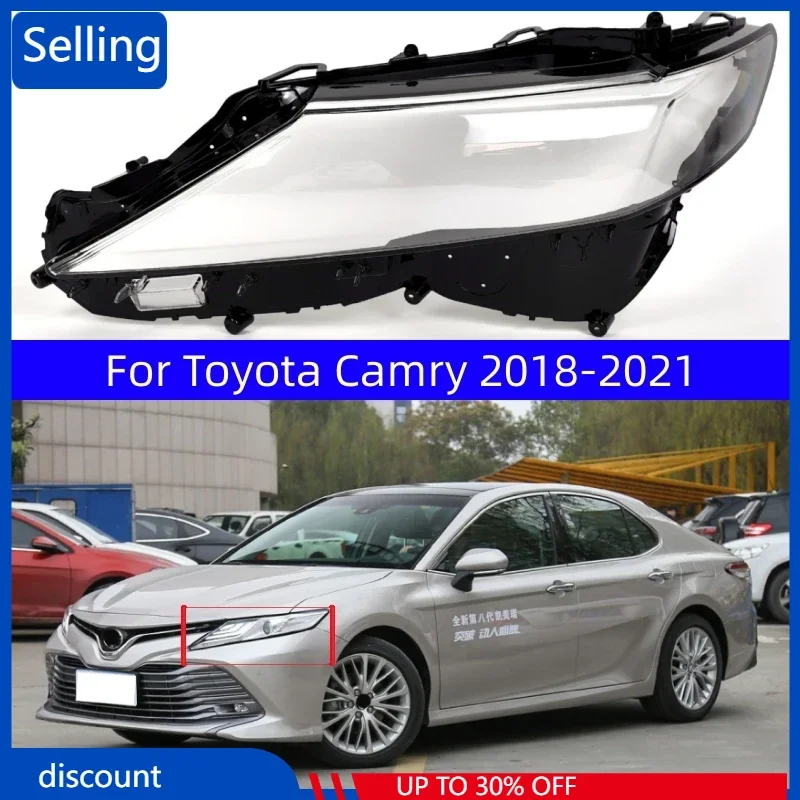 

For Toyota Camry 2018 2019 2020 2021 Headlight Cover Transparent Headlamp Shell Lens Plexiglass Replace The Original Lampshade