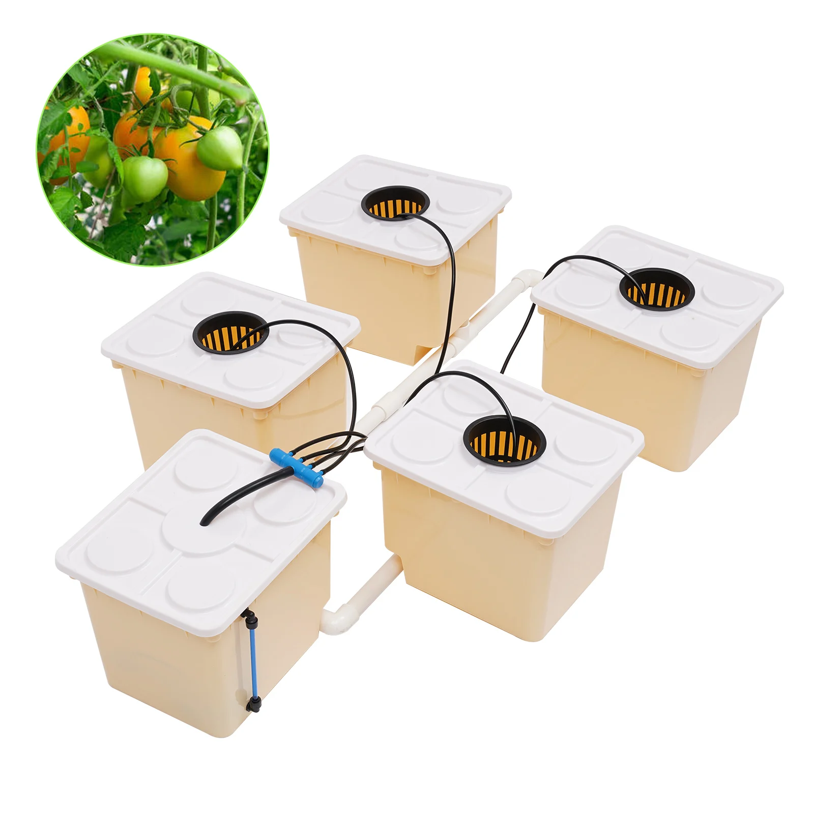 Hydroponics Dutch Bucket Drip Growing System Complete Plants 11L Vegetable Aquaponic Kit