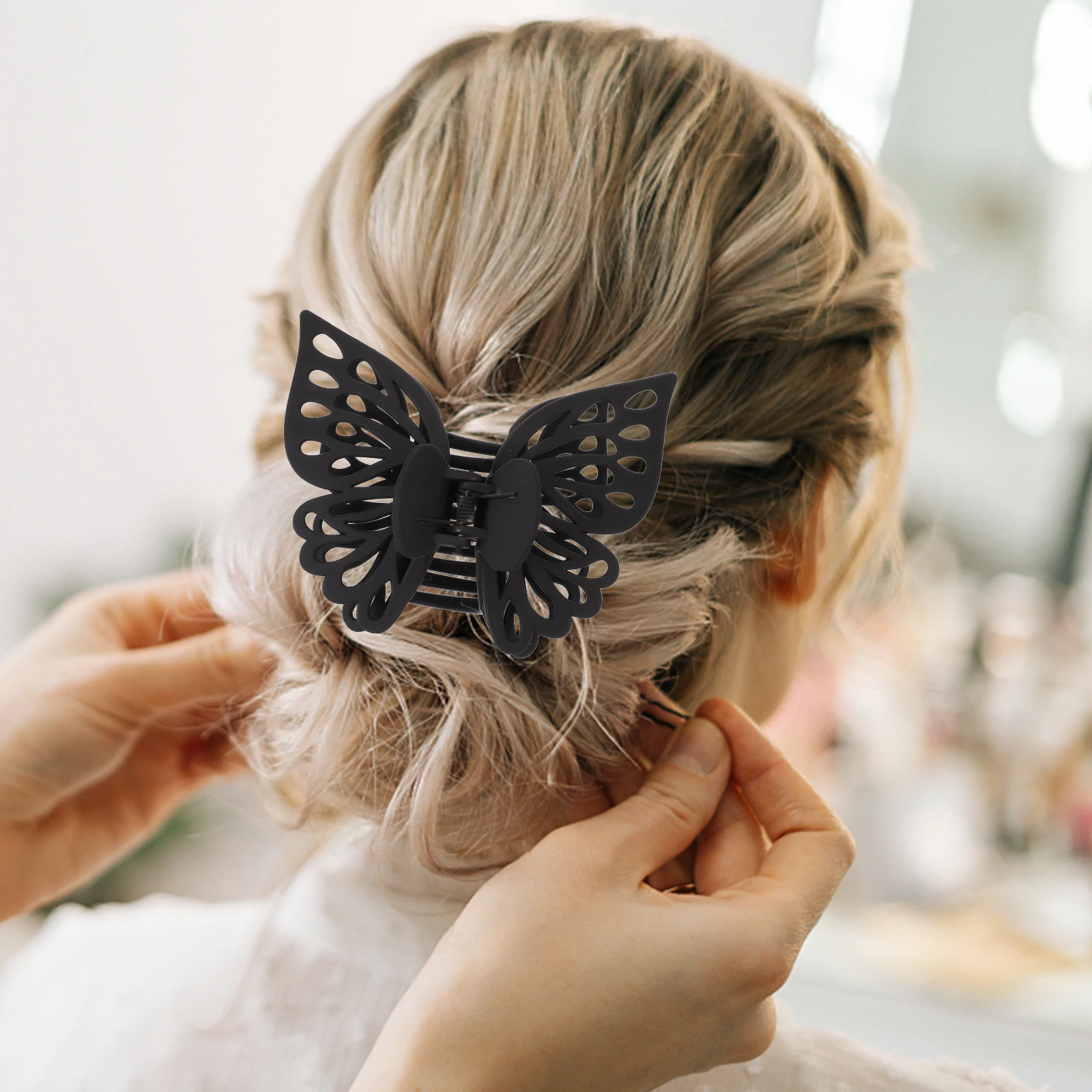 

3 Pcs Butterfly Clip Girls Hair Accessories Plastic Clips Jewelry Fashoion Claw Unique Stylist Fashion Women's Toddler French
