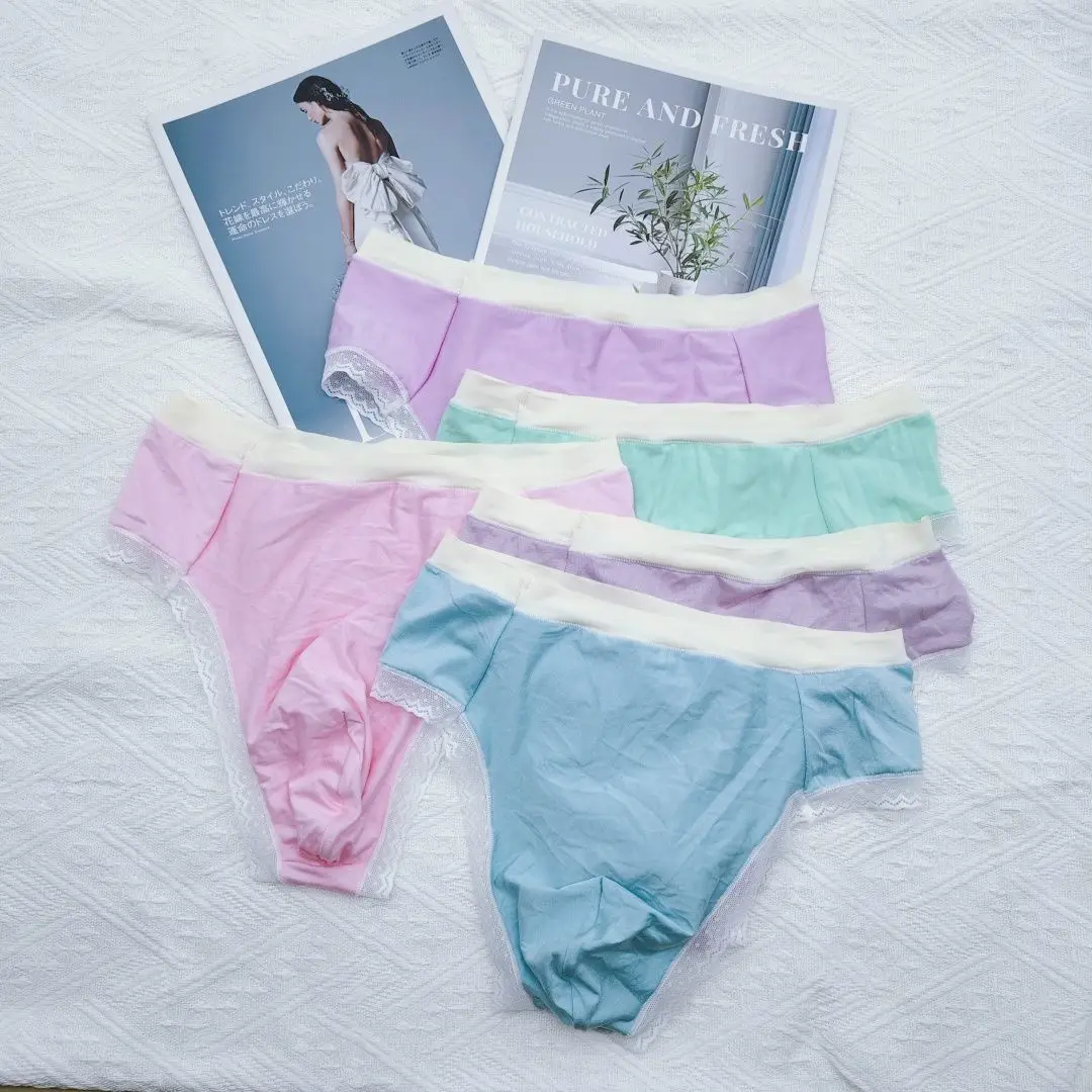 Handmake 남자 T-브리프 라이브 쇼 댄스 의상 BF 선물 하라주쿠 FKK 파티 모텔