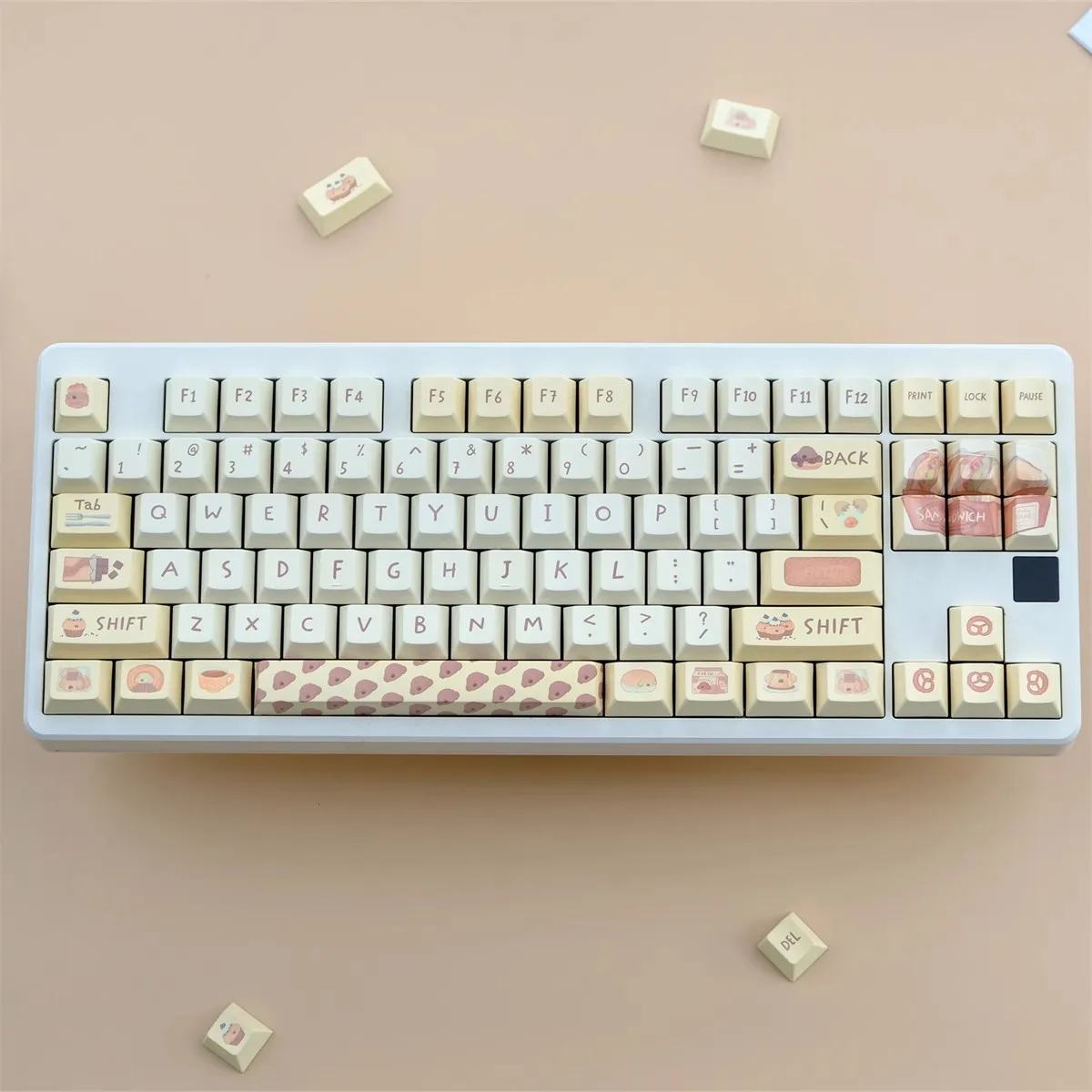 

129 клавиш/набор GMK Bread Dog Key Caps PBT Dye Subbed Process Cherry Profile Keycaps для раскладников 61 64 68 75 84 87 96 980 104 108