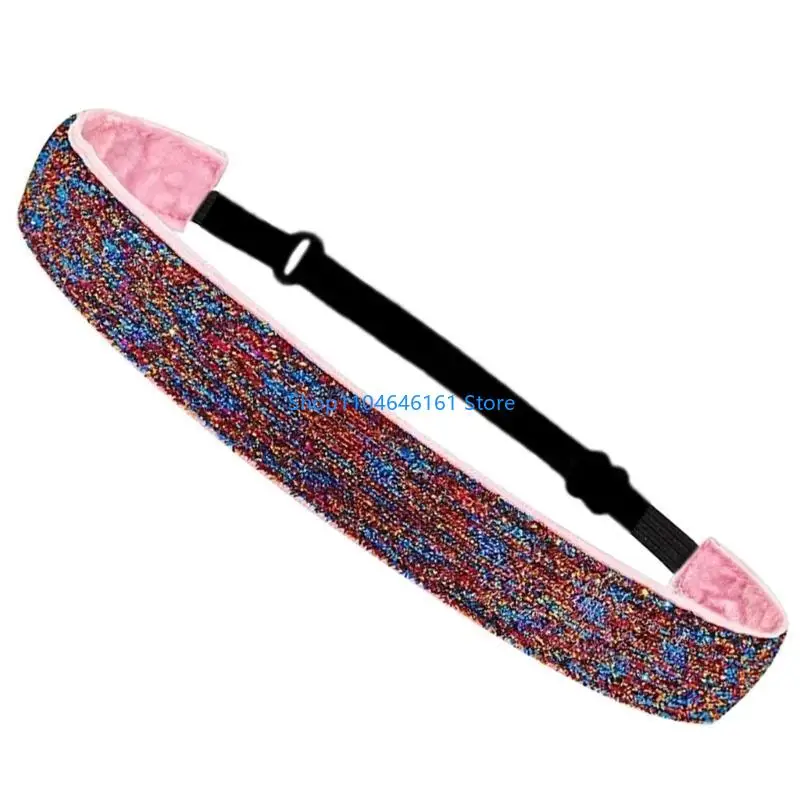 Glitters Headbands,Adjustable Antislip Headbands No Slip Hair Accessories