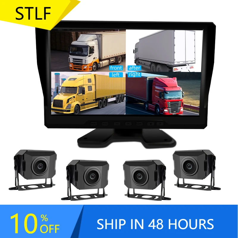 

STLFBus 10.1 Truck Monitoring System HD 720p AHD Ip69 and Monitors for 360 Cameras Truck Panoramic Driving Recorder