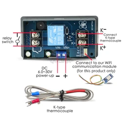 XY-WT04 -99~999 Degrees K Type Thermocouple High Temperature Controller WIFI Remote Digital Thermostat