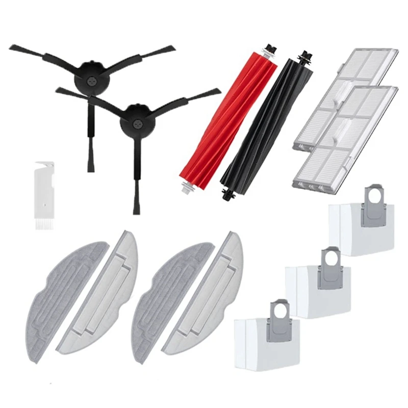 Untuk Roborock S8 Pro sikat sisi Ultra utama Filter pel Choth kantong debu untuk Roborock S8/S8 + Aksesori suku cadang Penyedot Debu