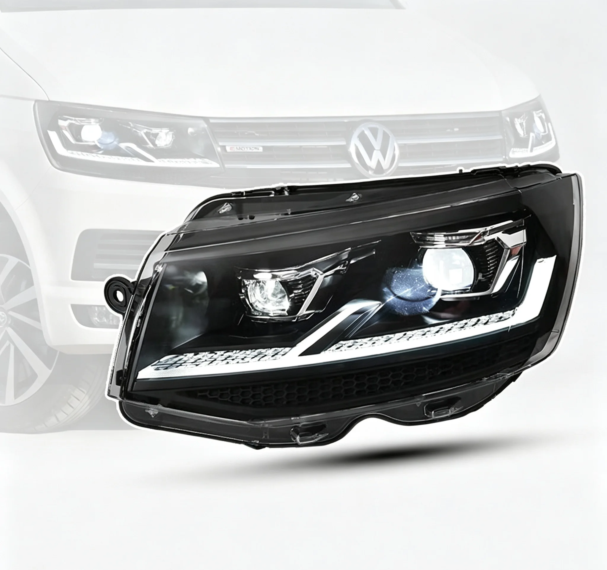 LED Headlight Assembly Fit VW Transporter Multivan T6 2016-2021 LED Projector DRL Dynamic Sequential Turn Signal Plug And Play U