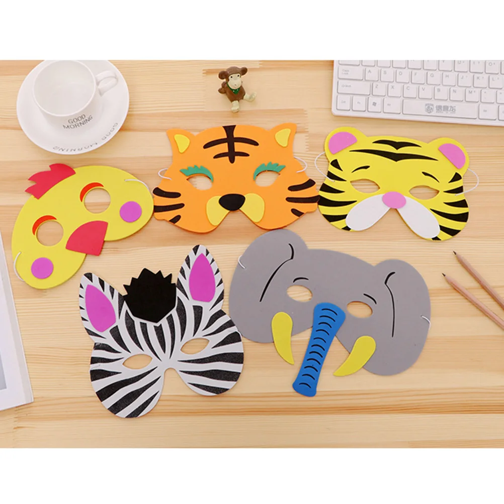 

16 Pcs Animal Face Mask Kids Costume Carnival Party Masquerade Mask Creative Kid Gift Classroom Reward Birthday Party Favor
