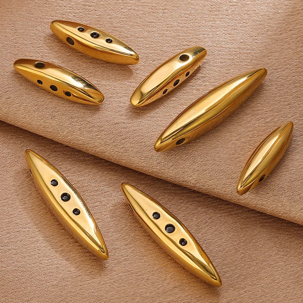2PCS Stainless Steel Charms Rhinestone Gold-Plated Pendant Accessories for Necklace Bracelet Jewelry Making Material Supplies view 5