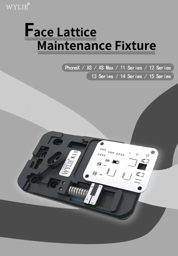 

Professional Dot Projector Face ID Fixture for X-15pro MAX Face ID Repair Matrix Stencil Planting Tin BGA Reballing Platform