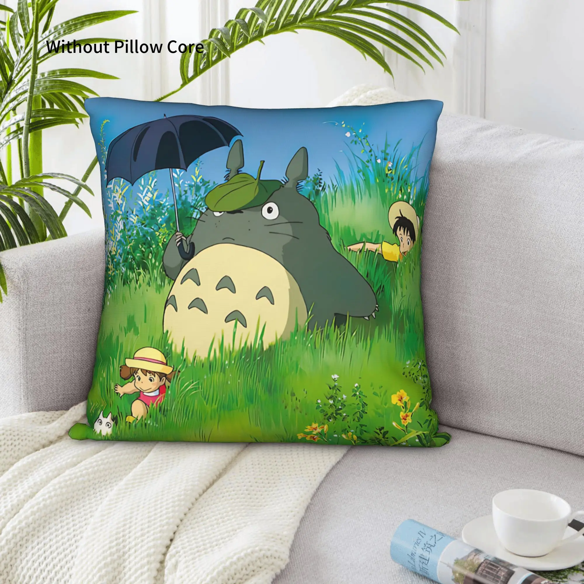 1PC My Neighbor Totoros Pillow Case Double-Sided Printing  Sofa Cushion Bedroom Bedside Pillow