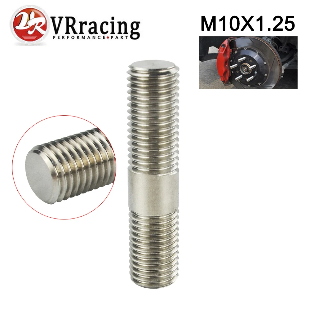 VR - 10mm M10x1.25 Exhaust Stud 303 Stainless Steel Double End Threaded Screw VR-DEB01