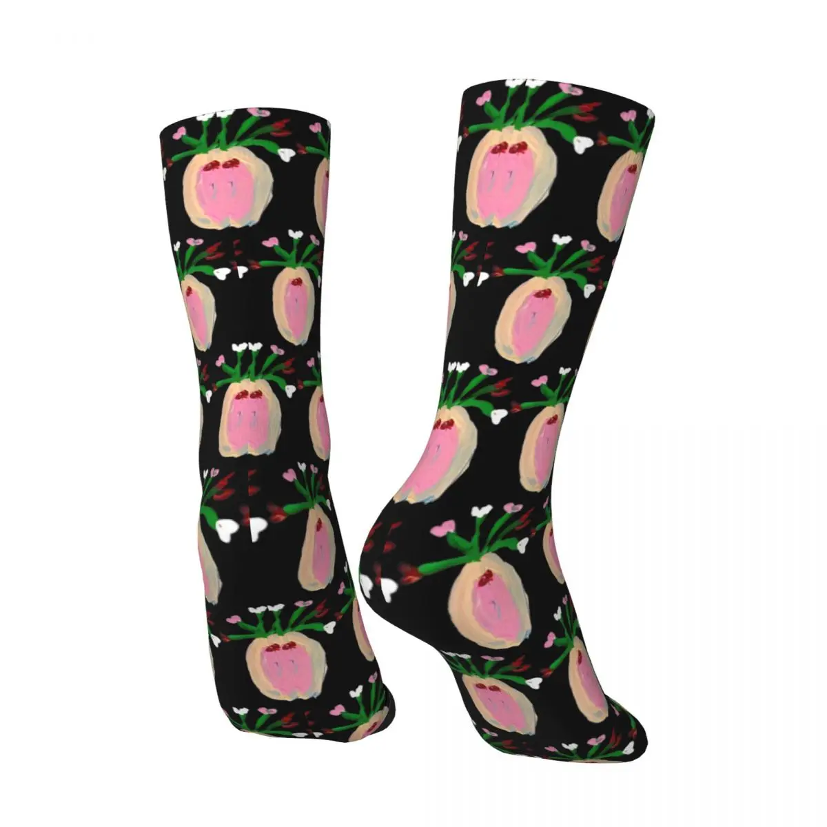 Vulva Flower Stockings Custom Modern Socks Autumn Anti Slip Socks Unisex Men Running Sports Soft Socks