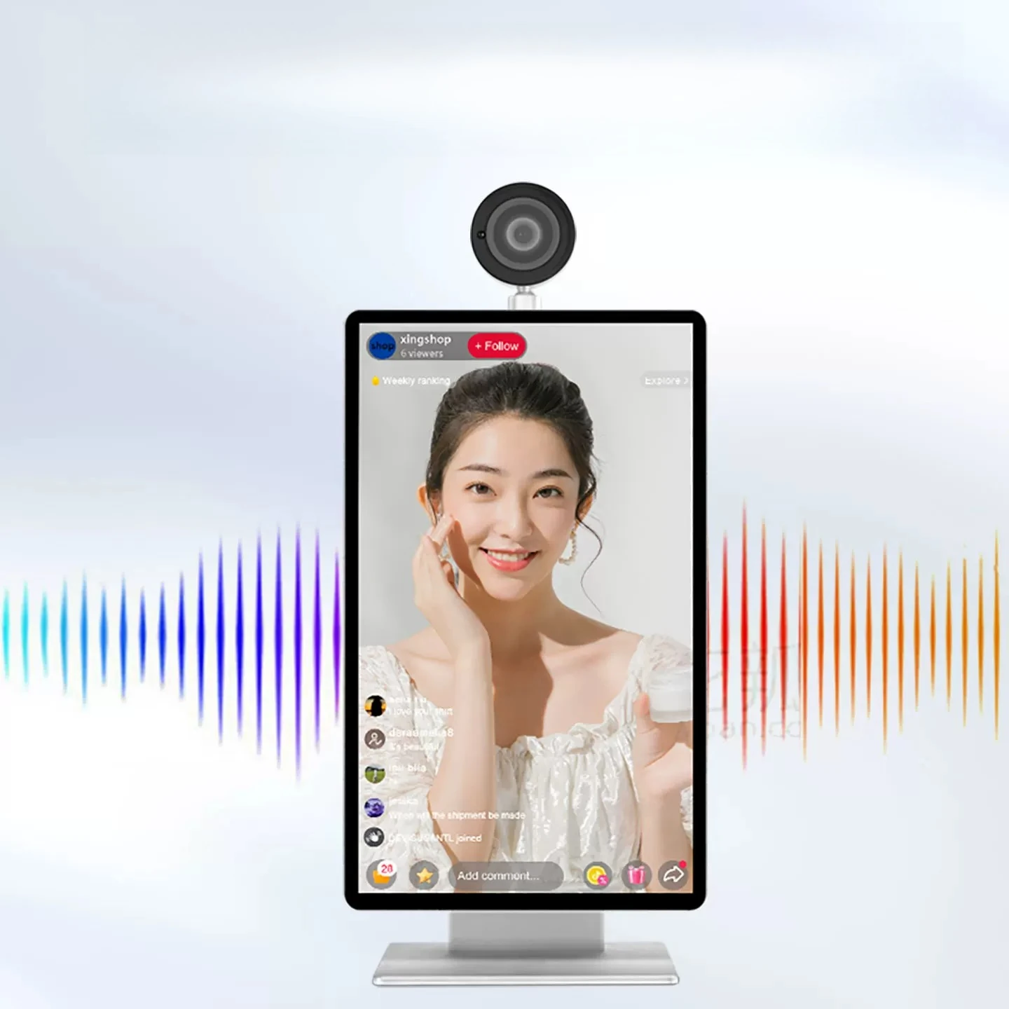 15 6 Inch Portable Live Streaming All in One Machine with Green Screen for TikTok Global Version Broadcasting Equipment