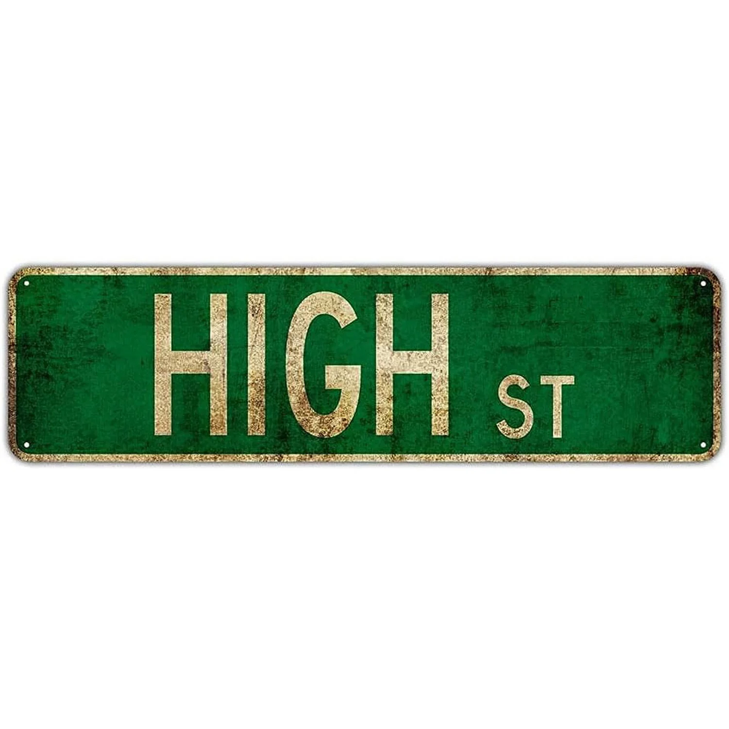 Outdoor Metal Tin Signs Instagram Style High ELM St Street Signs Amusement Park Scenic Retro Road Signs Country Retro Decorative