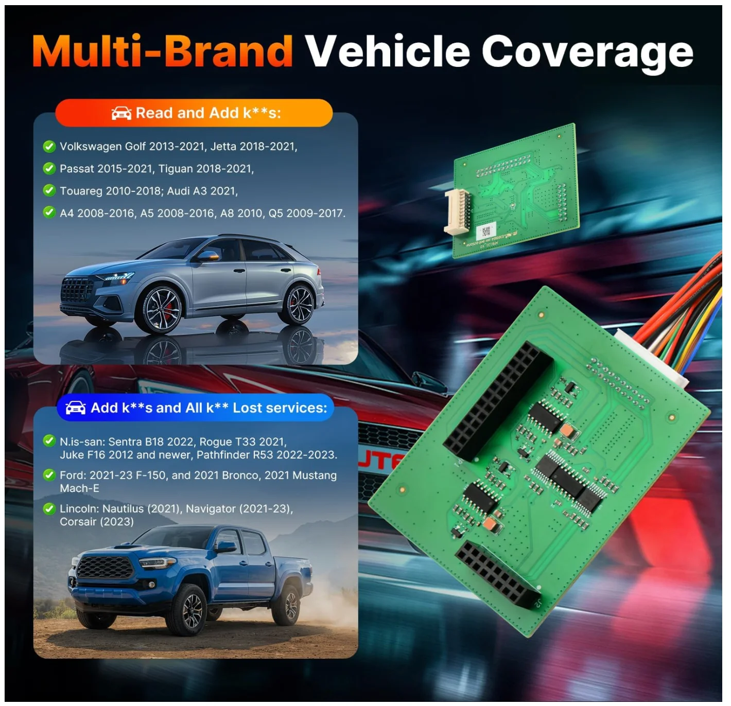 Autel MaxiIM APB131 K-Series Programming Adapter for VW MQB, Audi BCM2, Ford, Nissan – Read & Add Keys, Works with IM608 PRO