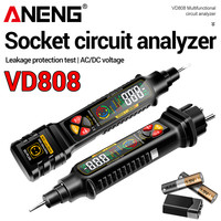 ANENG VD808 Socket Circuit Analyzer Breaker Finders US/EU Plug AC/DC Voltage NCV Voltage Sensing Digital Measuremen Tester Tools