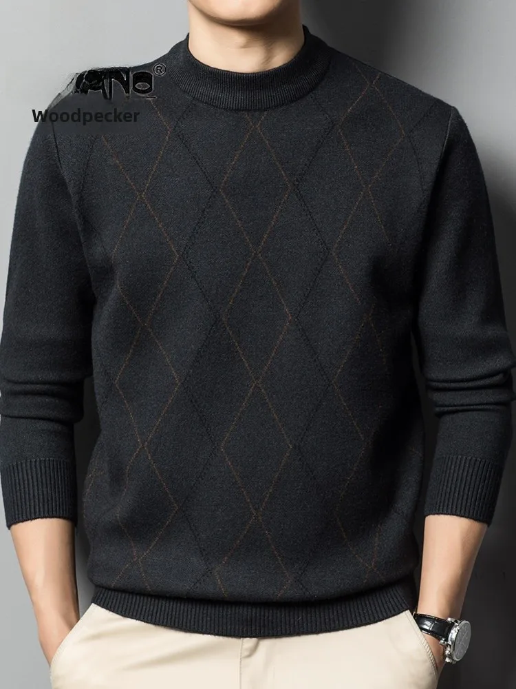 Thiened Pure Camere вязаный свитер мужской повседневный зимний теплый свитер с высоким воротником свободного покроя шерстяной свитер TUCANO