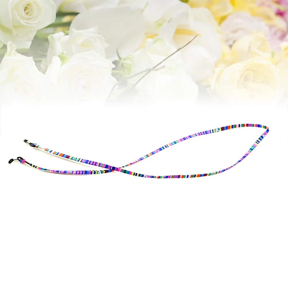 

Decorative Eyeglass Chain Stylish Lightweight Durable Glasses Retainer For Women Purple Washable Hypoallergenic Eyewear