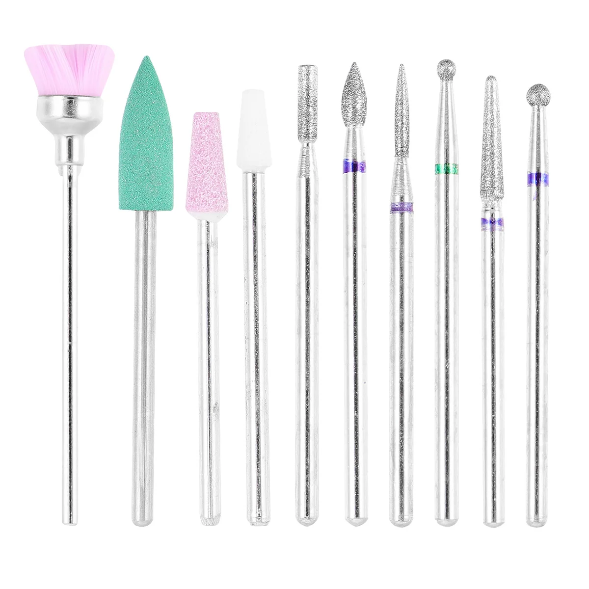 1Set New Nail Drill Bits Set Sturdy Durable Wide Application Range Remove Dead Skin Polish Grind Nails Perfectly