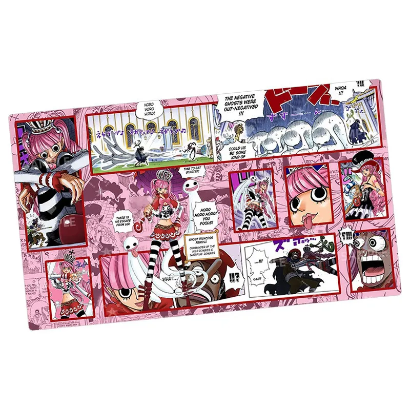 

One Piece Perona OPCG DIY self-made Anime Game Battle card Rubber Card Pad Mouse Pad Keyboard Pad playmat 600*350*2mm