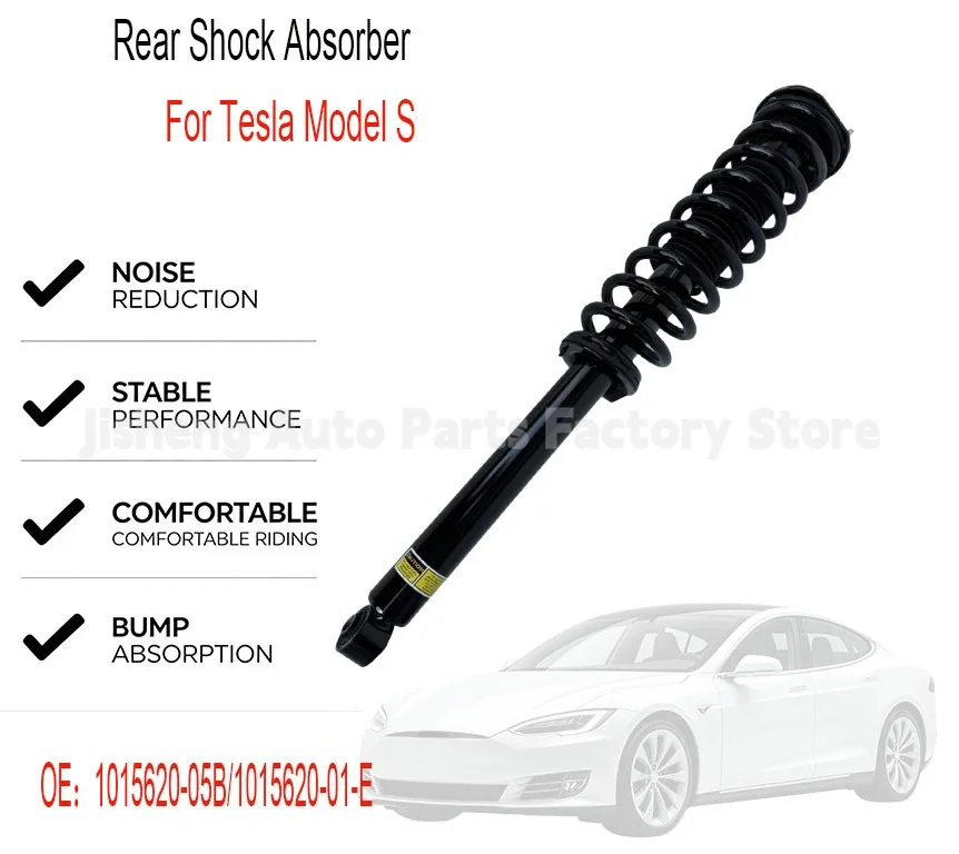 Rear Coil Spring Shock Absorber Suspension Strut for Tesla Model S RWD 2WD Non‑Air OE 1015620‑05B 1015620‑01‑E Auto Rear Damper
