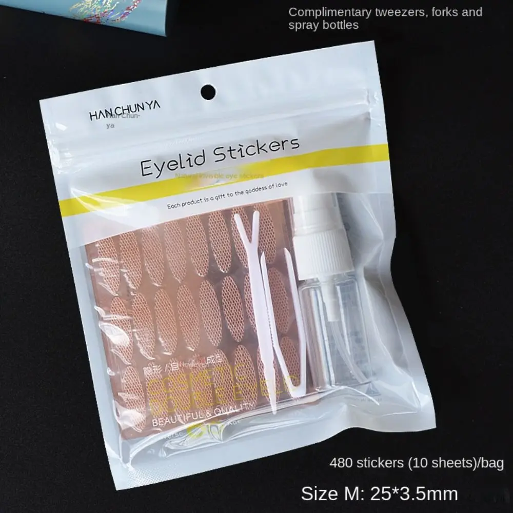 Hilfs Werkzeug Spitze Paste Make-Up Werkzeuge Doppel Augenlid Band Spitze Mesh Augenlid Aufkleber Selbst-klebe Faser Unsichtbare Auge Aufkleber