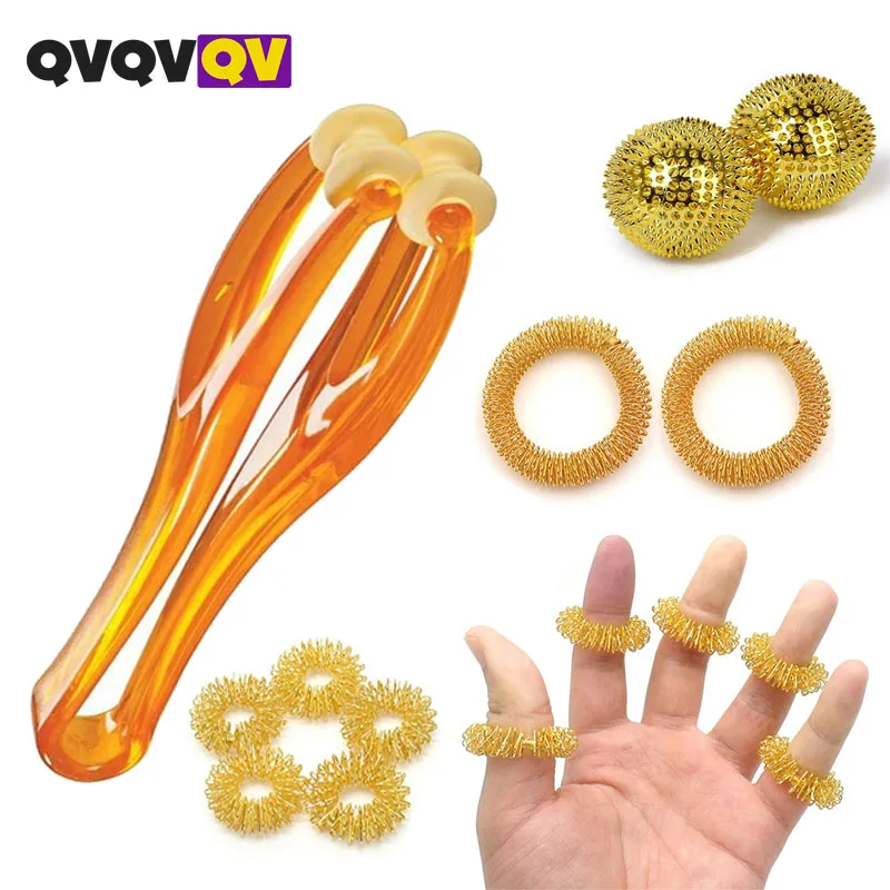 10Pcs Finger Roller Massager and Acupressure Massage Rings for Finger Hand Massage, Hand Blood Circulation Massage Roller Tools