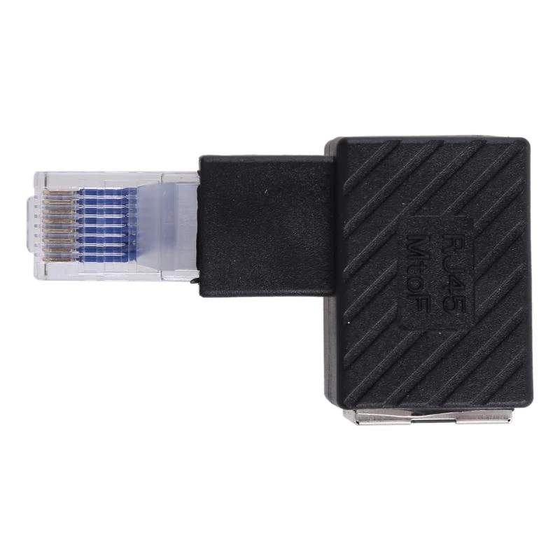 090F 90 градусов RJ45 Athernet Adapter Самка женская LAN Ethernet 8p8c расширение сети кристаллической сети для головы для кошки