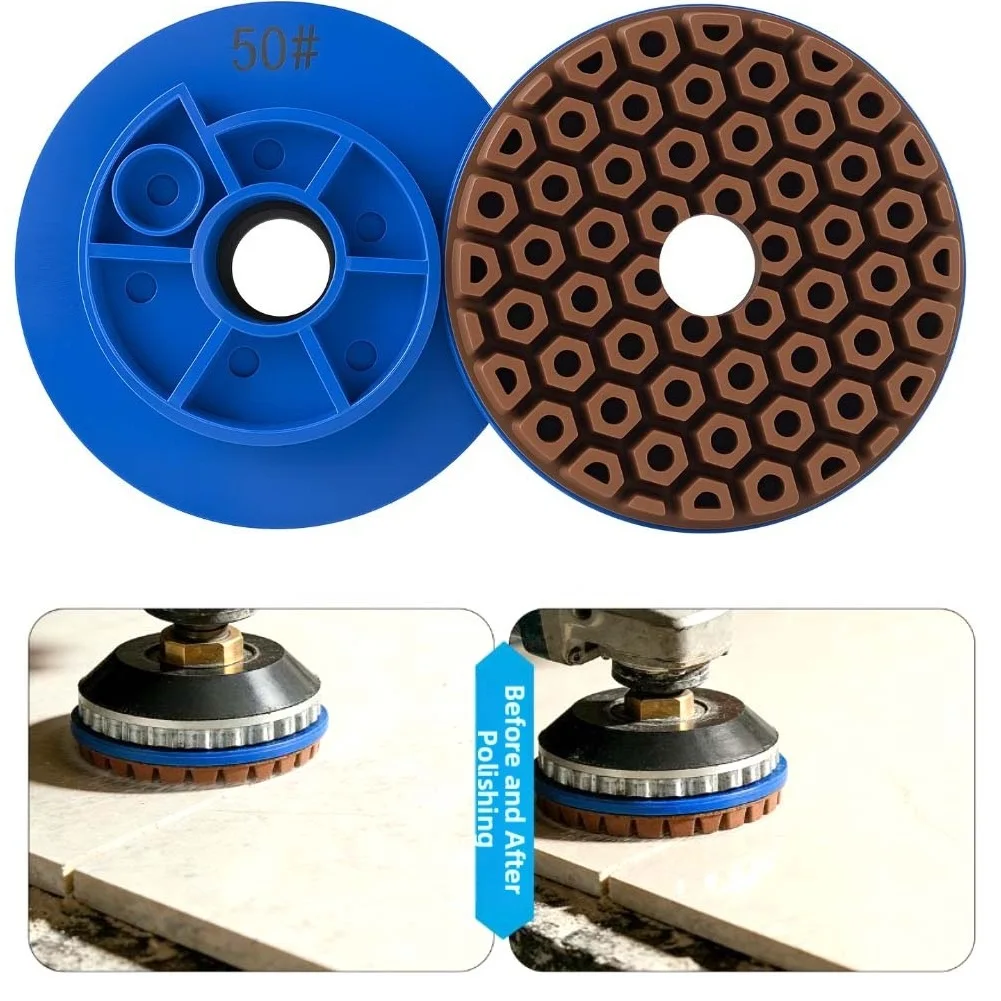 

For Marble Granite Concrete Floor Polishing Automatic Edging Machine Grits 50 To 3000 4 Inch Snail Lock Edge Grinding Wheel