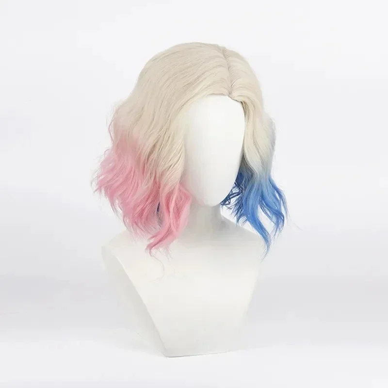 امرأة إنيد سنكلير شعر مستعار تأثيري الأزرق الوردي تسليط الضوء على الشعر المسلسلات التلفزيونية الشكل شعر مستعار فستان الحفلات الدعائم كرنفال زي الملحقات