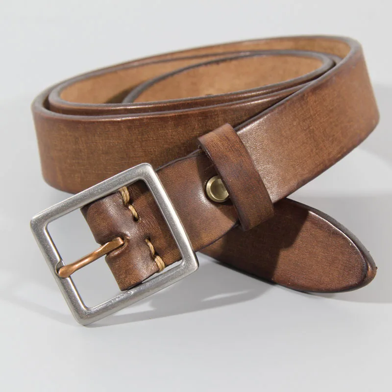 Handmade High Quality Women's Leather Belt Pin Buckle Jeans Belt Retro Casual Top Cowhide Women's Belt Designer Belt