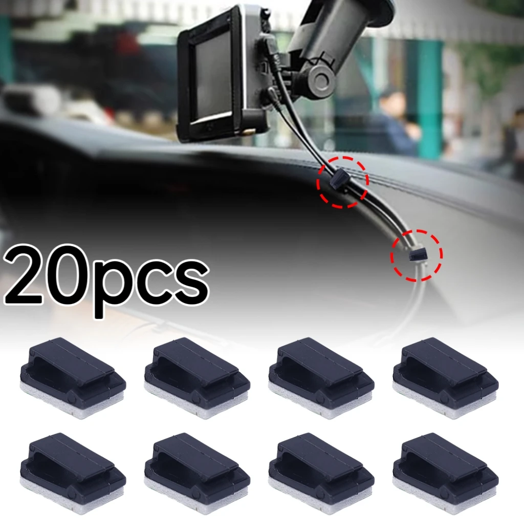 Auto Draht Clip Zubehör Kabel Clips Selbstklebende Kabel Management Schwarz Draht Halter Organizer Klemme Für Auto Fahren Recorder