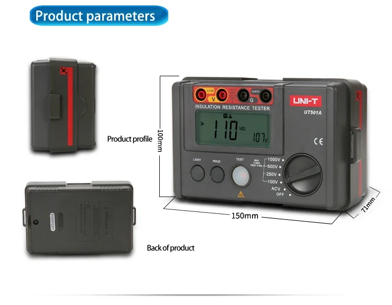 

zz UT501A Digital Insulation Resistance Testers