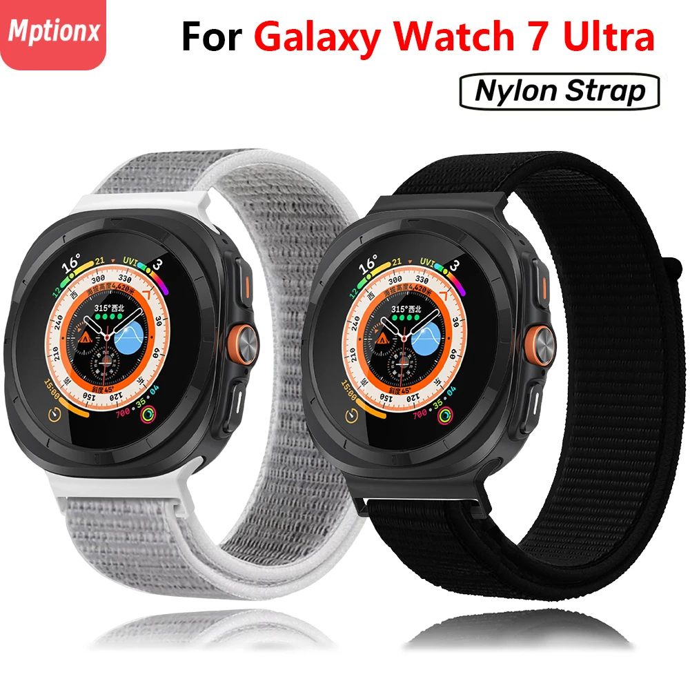 Nylon loop Strap For Samsung Galaxy Watch 7 Ultra 47mm Adjustable Bracelet Watchband for iWatch Galaxy 7 Ultra Band Accessories