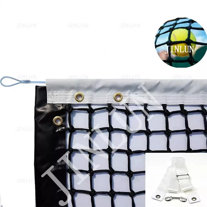 

Jinlun Standard Competition Double Line Tennis Net Doubles Tennis Court Separate Net Special Tennis Court for
