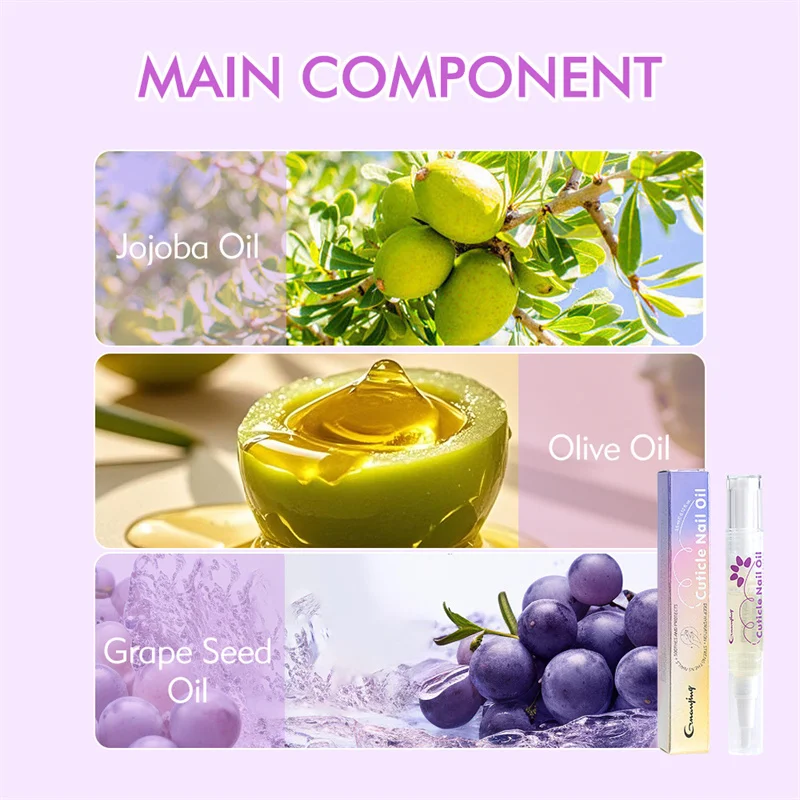 قلم العناية بالأظافر مغذي بعمق لإصلاح سطح الأظافر التالفة وتعزز نمو الأظافر وتقليل الجفاف وزيت بشرة الأظافر