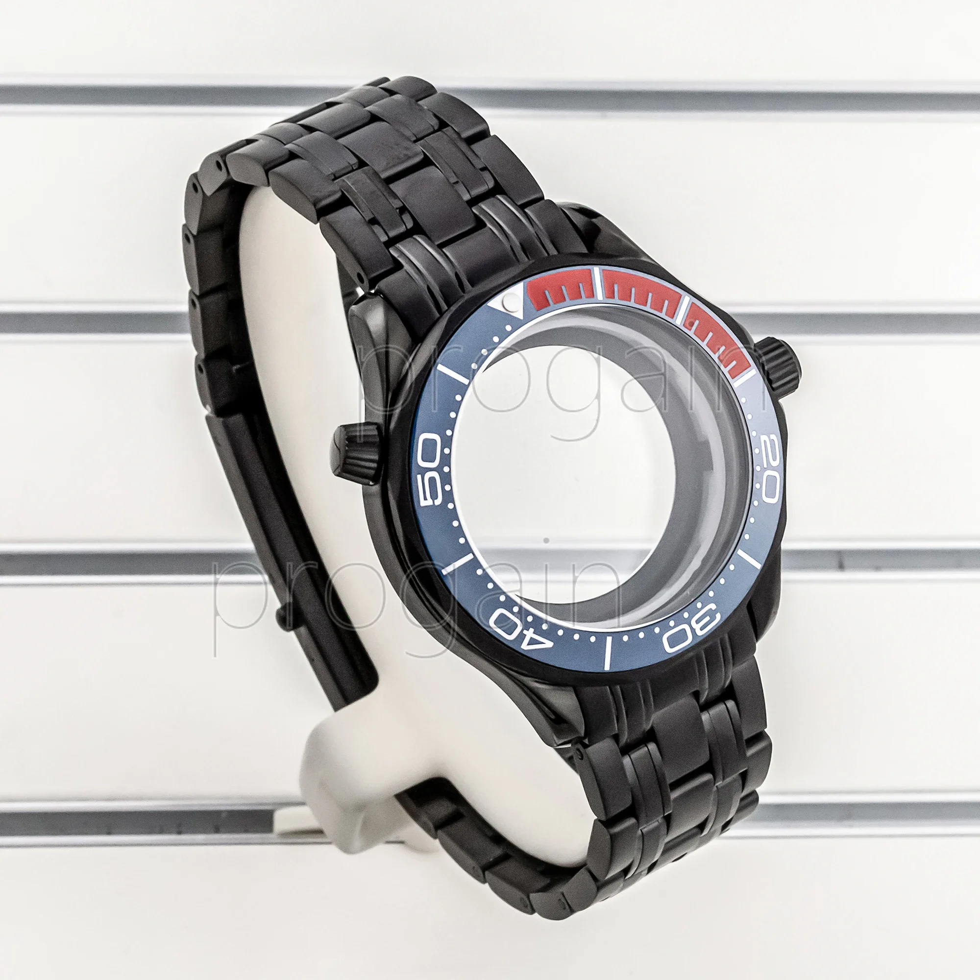 Stainless Steel Watch Case&Strap for NH35 Seamaster 300 Sapphire Crystal glass NH35 NH36 Mechanical Movement Accessories Parts