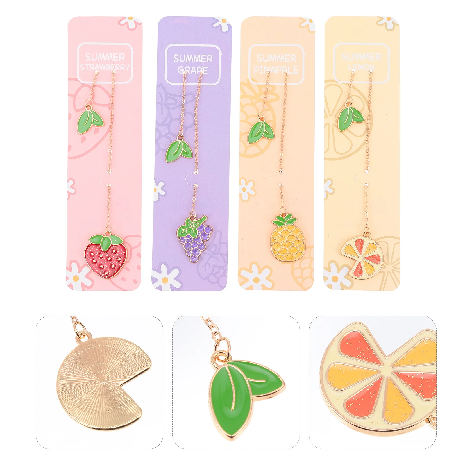 

1Set Metal Bookmark Pendant Assorted Color Creative Design Long Lasting Eco Friendly Reading Bookmark for Students