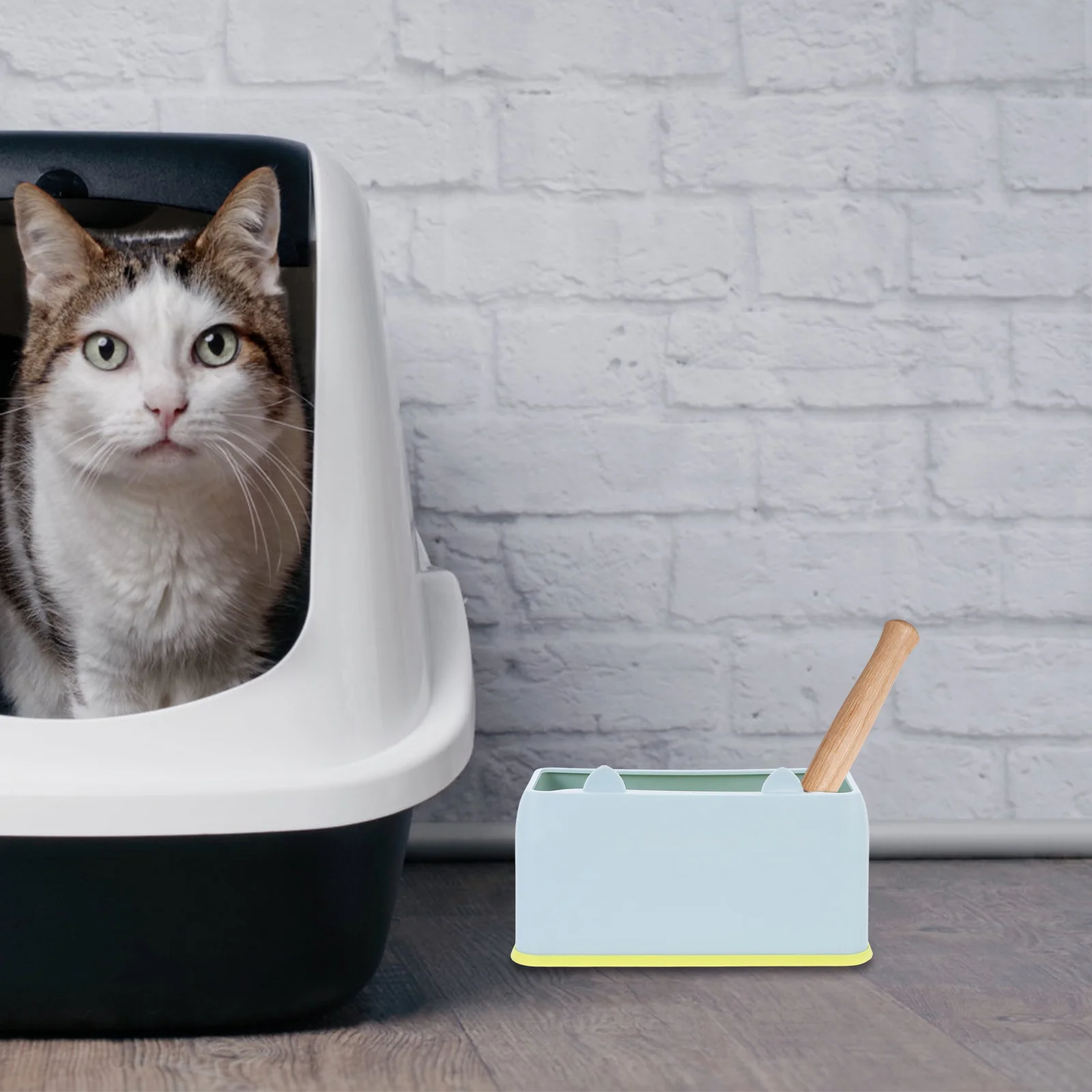 

Easy Install Stylish Shaped Litter Scoop Holder Durable Cat Scooper Organizer Home Decor Pet Accessory