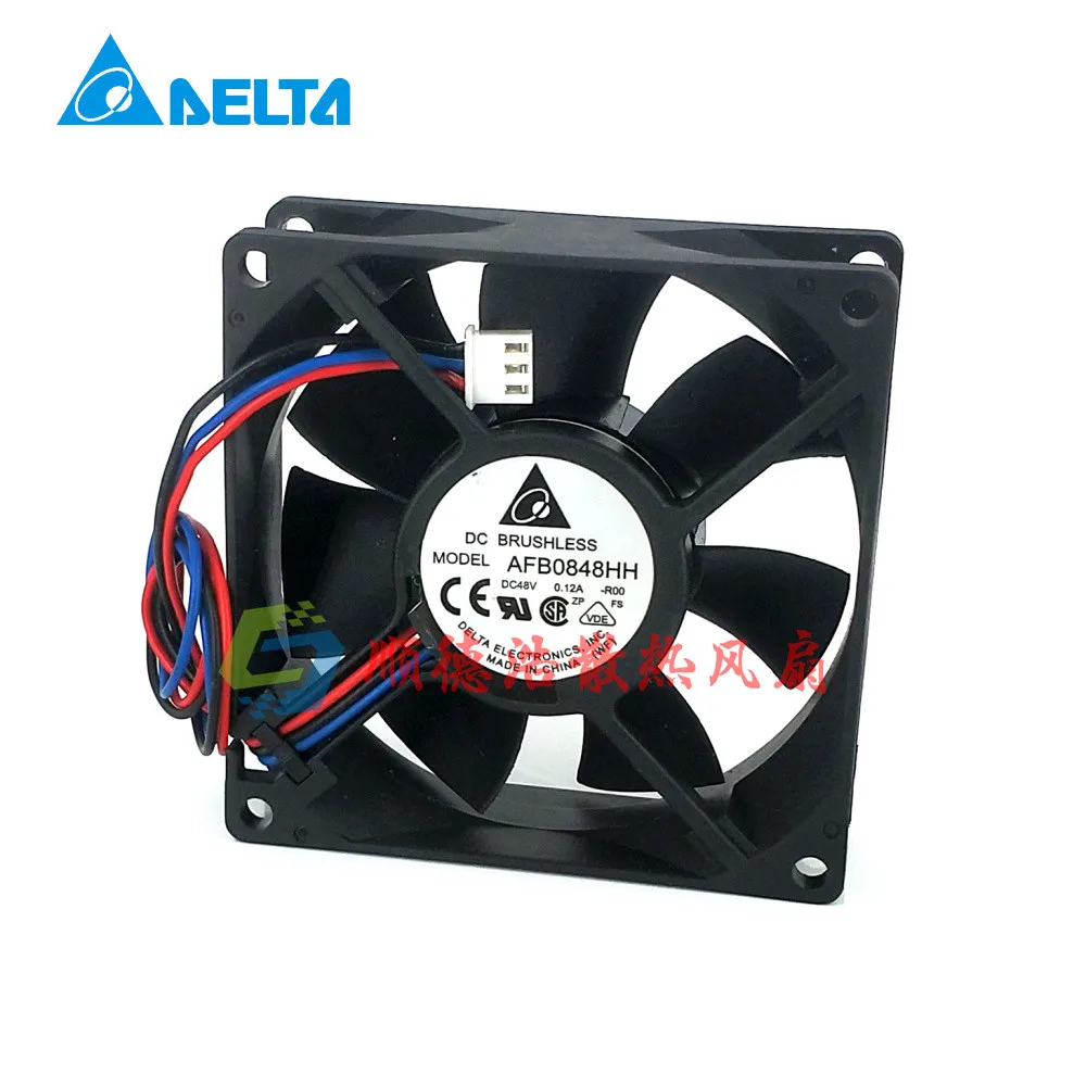 Delta Electronics AFB0848HH R00 DC 48V 0.12A 80x80x25mm 3-Wire Server Cooling Fan