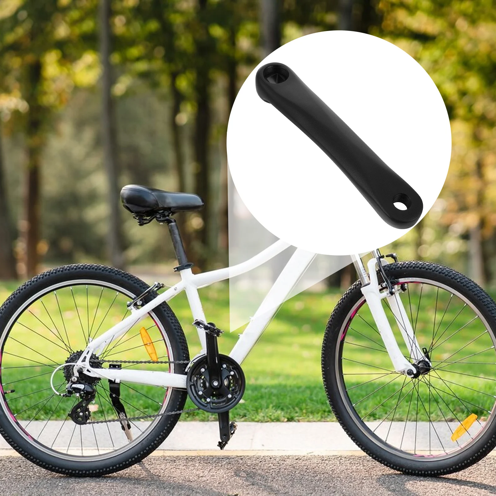 

Bicycle Crank Full Aluminum Left Arm Square Hole Design Durable Road Bike Compatibility Pedal Wrench Tool Removal Easy