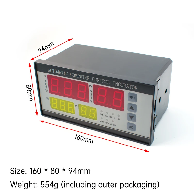 WAVGAT XM-18 Digital Egg Incubator Controller Multifunctional Thermostat Hygrostat Control with Temperature Humidity SensorProbe