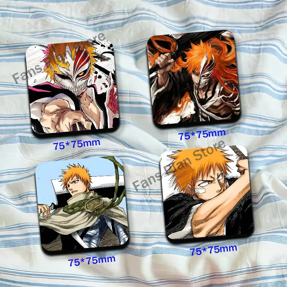 B-Bleach I-Ichigo Kurosaki Cute Cartoon Anime Refrigerator Magnets Soft Magnetic Heat Transfer Refrigerator Magnets Gift