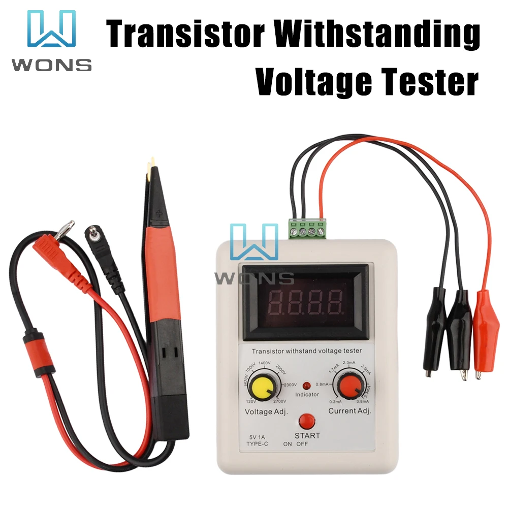 IGBT Transistor Voltage Capability Tester Diode MOS Triode Digital Voltmeter Testing Tool Withstand Voltage Tester 110V-2600V