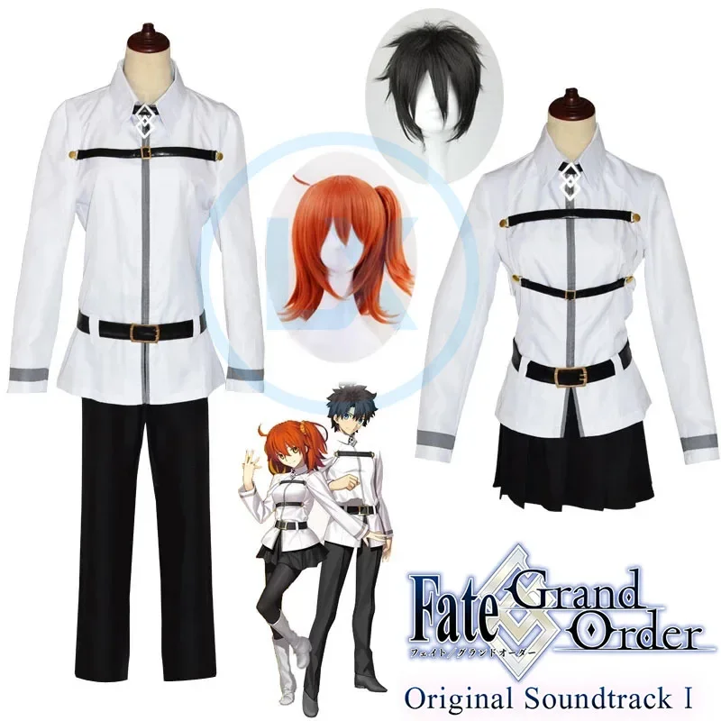 Anime Fate Grand Order Cosplay Gudako Grand Master Fujimaru Ritsuka FGO Cosplay uniformes escolares capa disfraces de Halloween