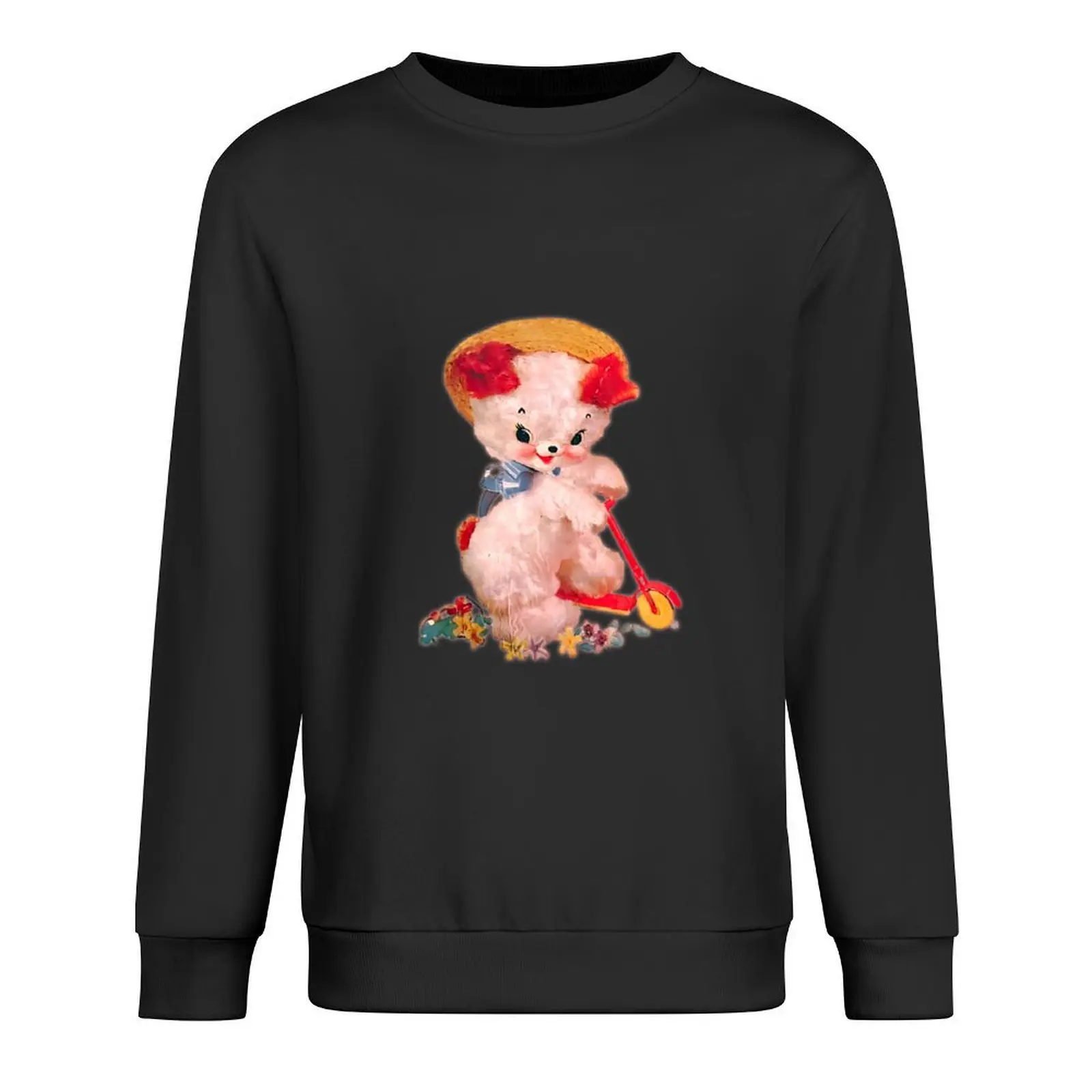 

Vintage Kawaii Kitsch Puppy Dog Rushton Meyercord Decal Pullover men's clothes men's sweat-shirt fashion men autumn sweatshirt
